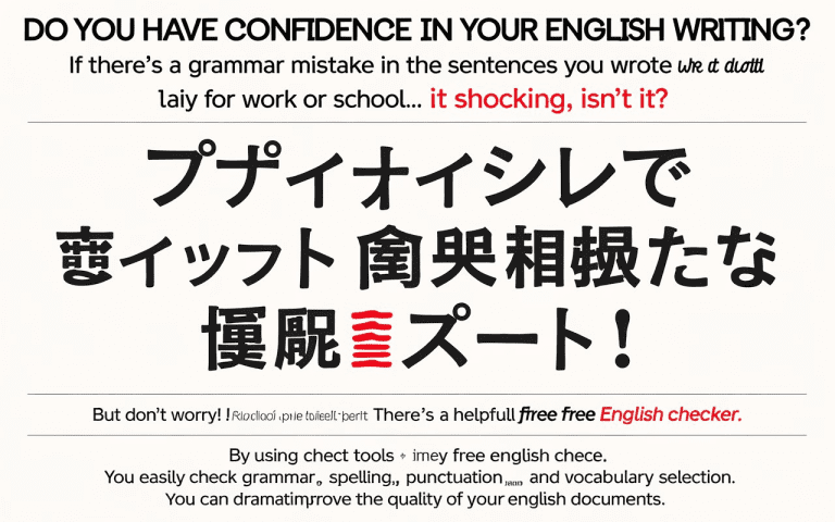 【無料】英文チェッカーで文法ミスを簡単に発見！