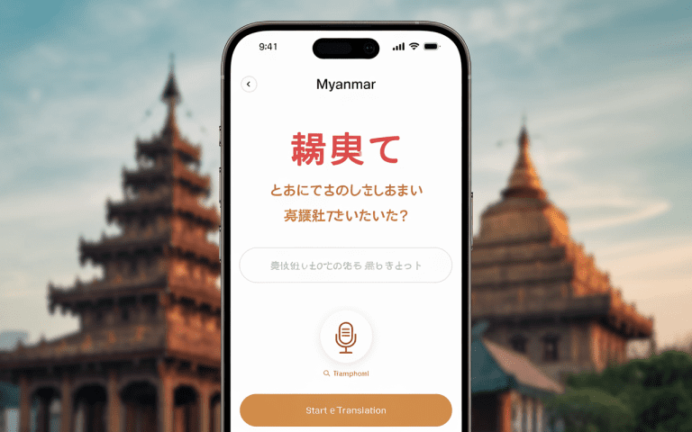 日本語からミャンマー語への翻訳 – 無料で簡単に