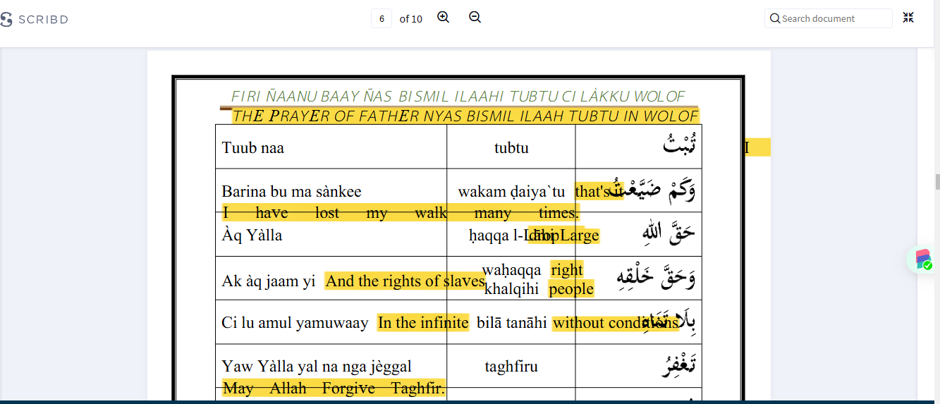 wolof language translation - Biread