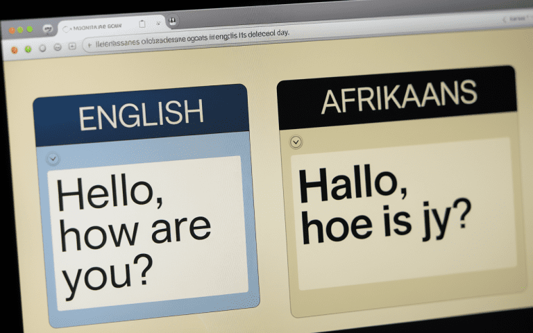 English to Afrikaans: Easy Language Translation