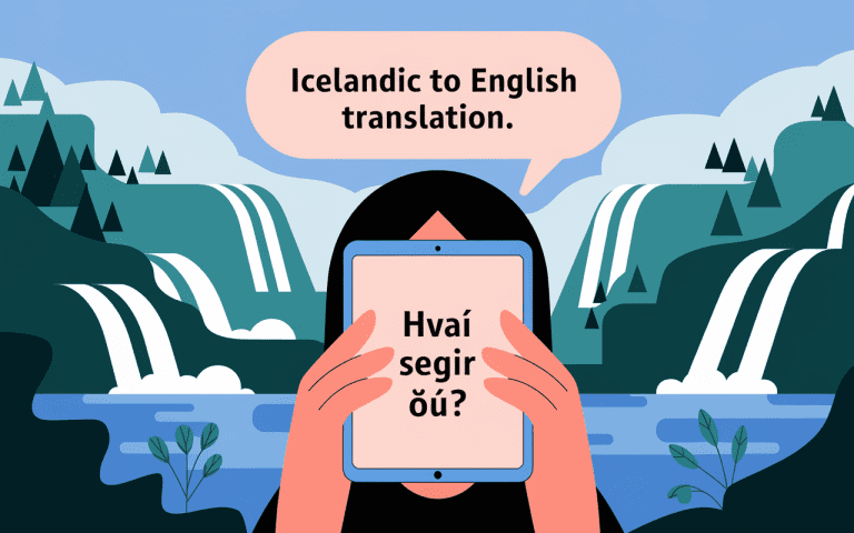 Translate Icelandic to English: Language Converter